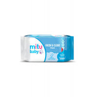 Khăn Giấy Ướt Cho Bé Mitu Baby Wet Tissue Fresh & Clean 24'S BOGOF (BLUE)